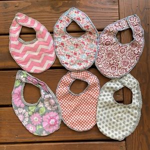Set of 6 pre-loved homesewn bibs